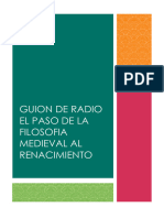 Guion de Radio El Paso de La Filosofia Medieval Al Renacimiento