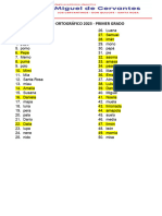 Concurso Ortográfico 1° Grado