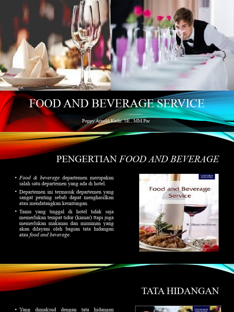 Hubungan Kerja Departemen F&B Hotel | PDF | Memasak, Makanan, & Anggur