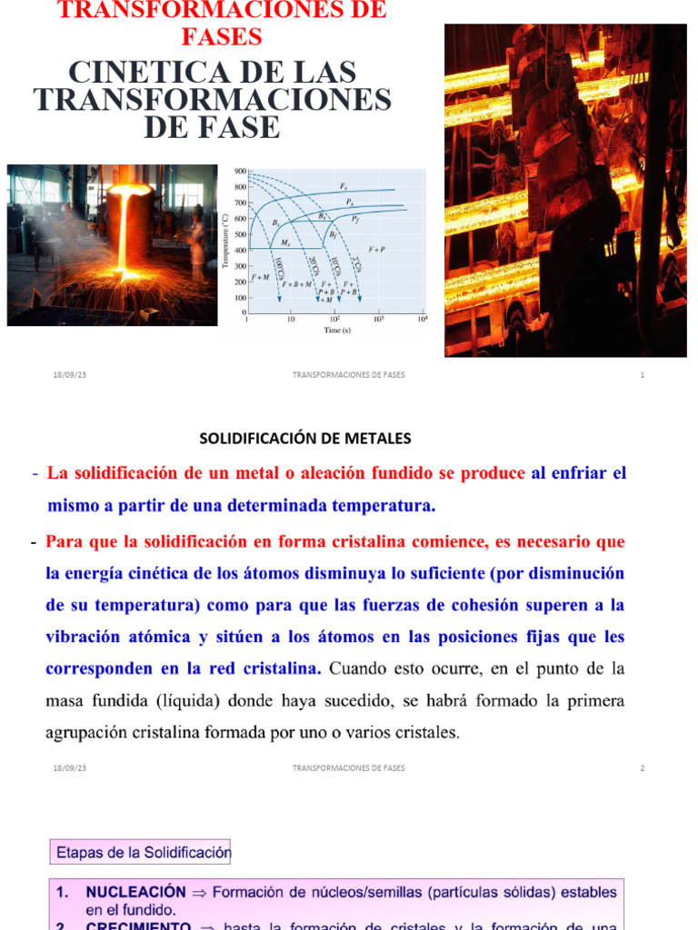 Nucleación y Solidificación de Metales | PDF | Nucleación | Fase (materia)
