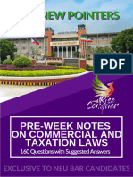Commercial Law and Taxation - Pre Week Notes