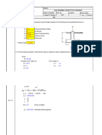 Soil Bearing Capacity Calculation