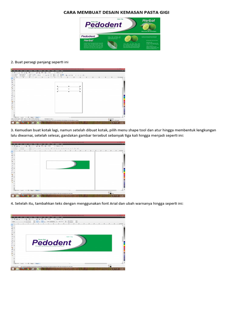 Cara Membuat Desain Kemasan Pasta Gigi | PDF