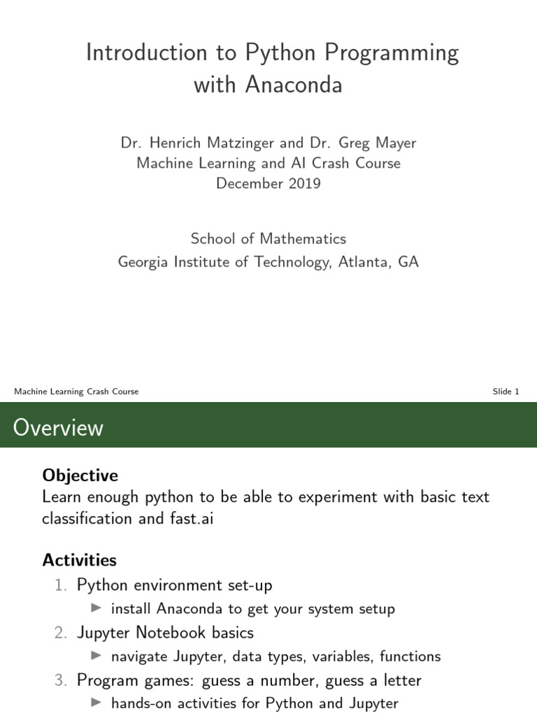 2 Python With Anaconda | PDF | Python (Programming Language) | Machine