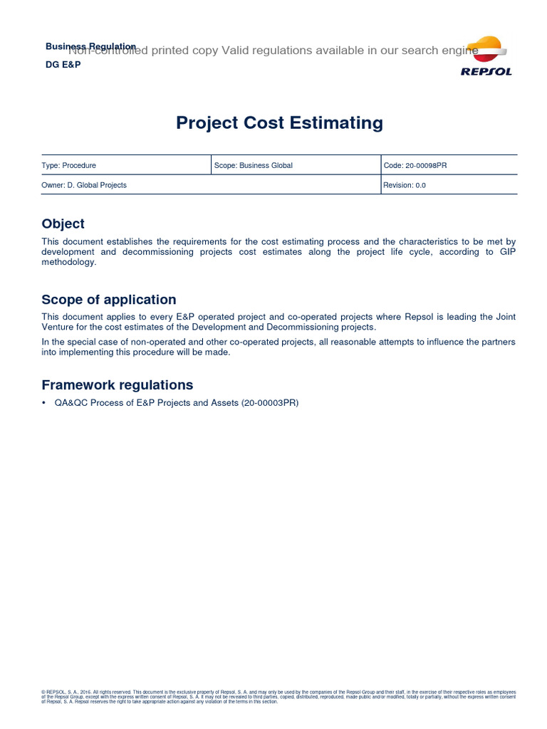 Project Cost Estimating (20-00098PR) | PDF | Inflation | Life Cycle ...