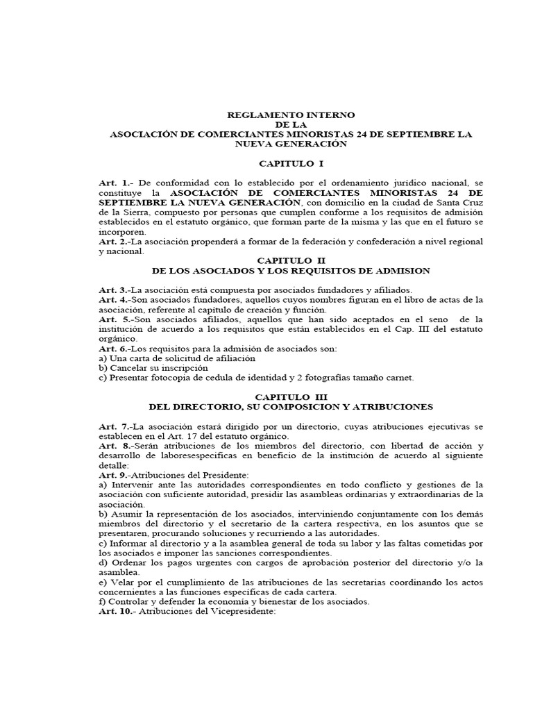 Reglamento Original | PDF