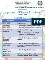 Opening of Class Activities - With Time