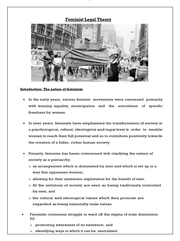 Understanding Feminist Legal Theory | PDF | Feminism | Gender Studies