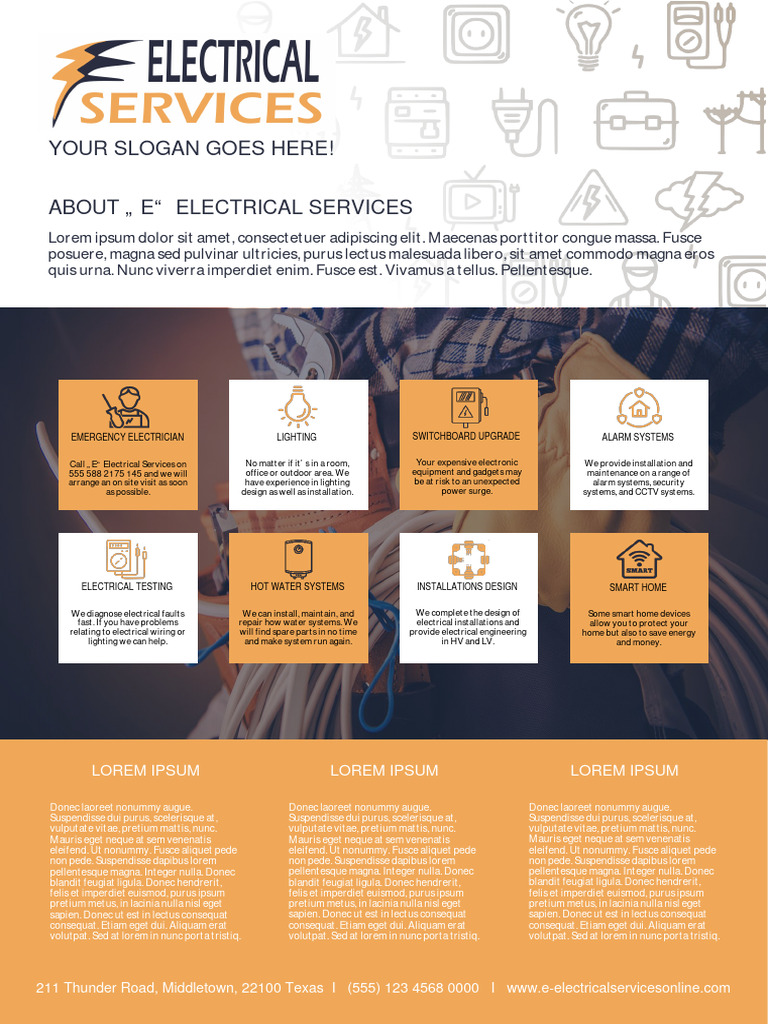 Electrical Services Company Profile Template | PDF | Building