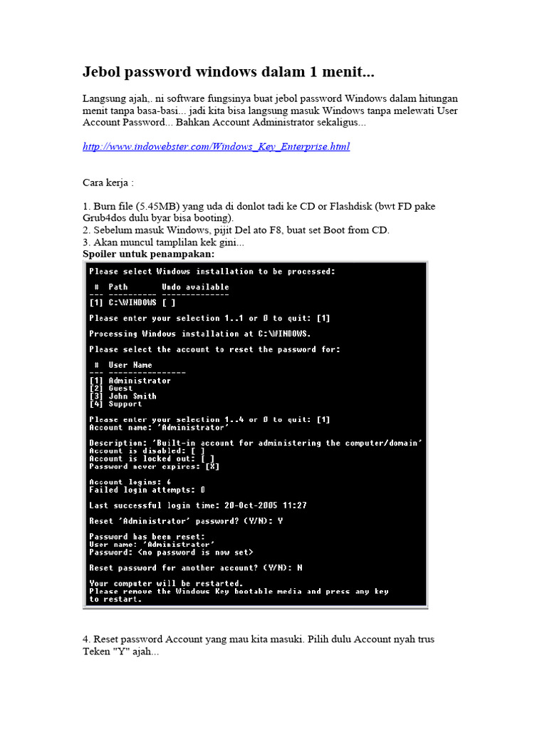 Jebol password windows dalam 1 menit pdf