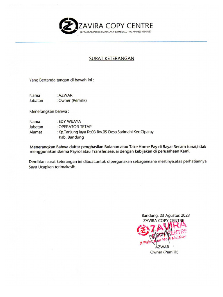 Rekening Bca NPWP Slip Gaji KTP KK M e Wijaya PDF