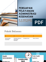 Persiapan Pelayanan Adminkes