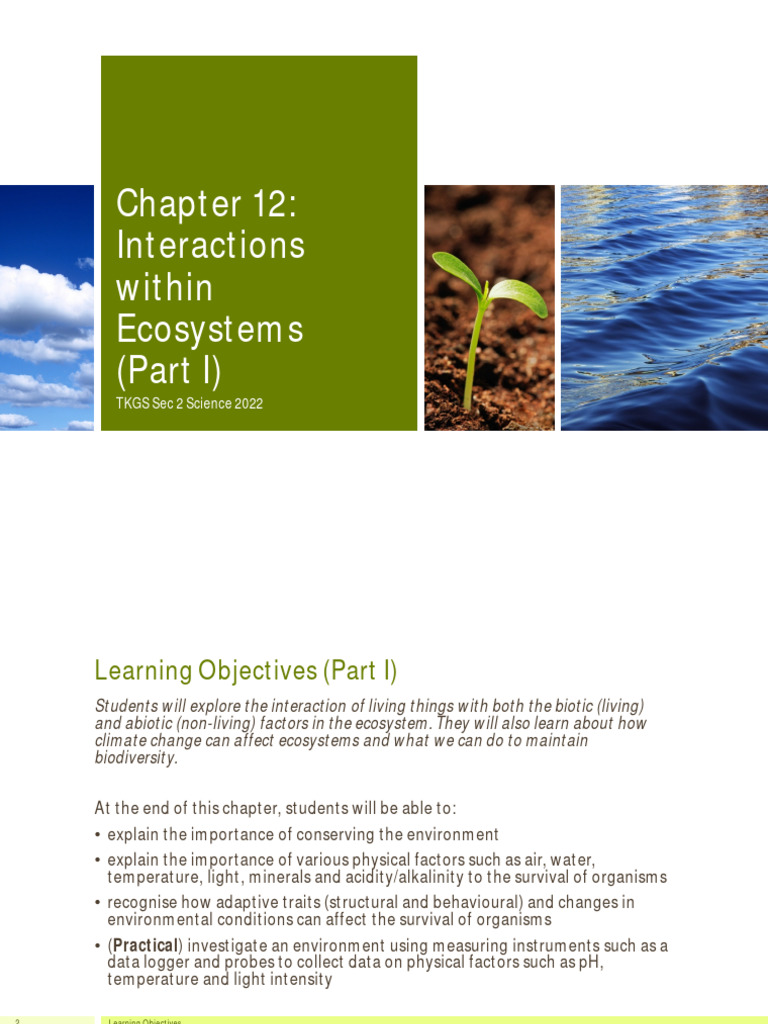12 Interactions Within Ecosystems (Part I - Students' Copy) | PDF ...