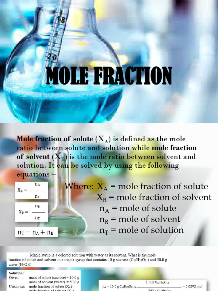 Mole Fraction | PDF