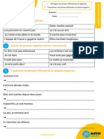 Phrases Affirmatives Et Negatives New 1