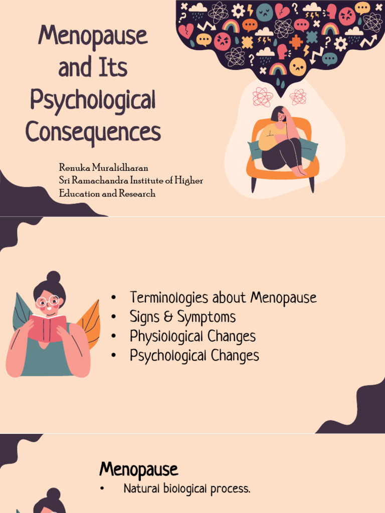 Menopause & Its Psychological Consequences PDF Menopause Major