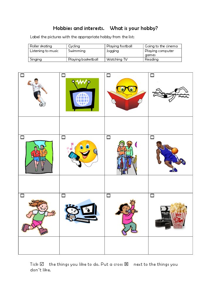 Ficha - Hobbies and Interests | PDF | Leisure