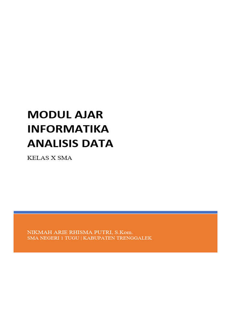 Modul Ajar Informatika 4 Analisis Data Pdf