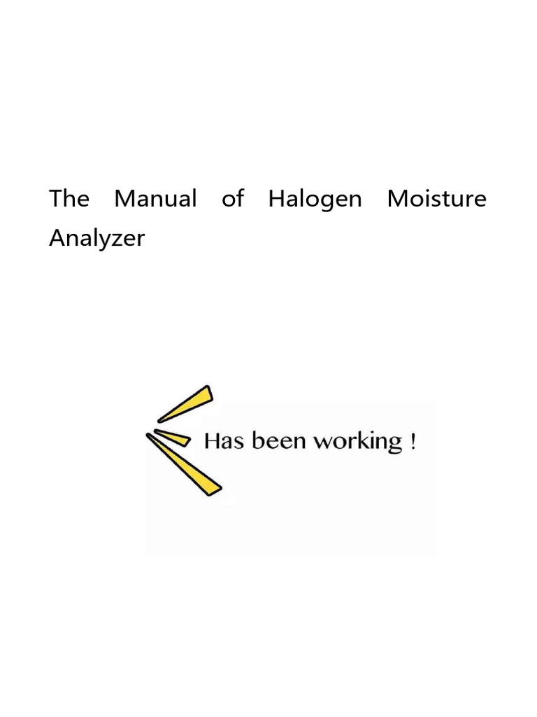 02 Moisture Analyzer Manual PDF