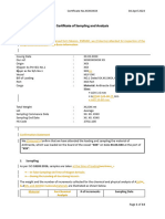 Certificate of Sampling and Analysis v.7