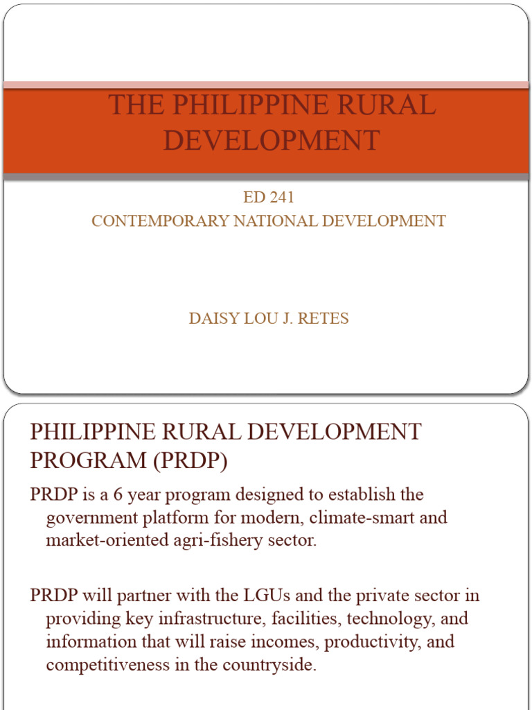 The Philippine Rural Development PDF