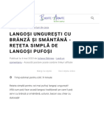 Langoși Ungurești Cu Brânză Și Smântână - Rețeta Simplă de Lango