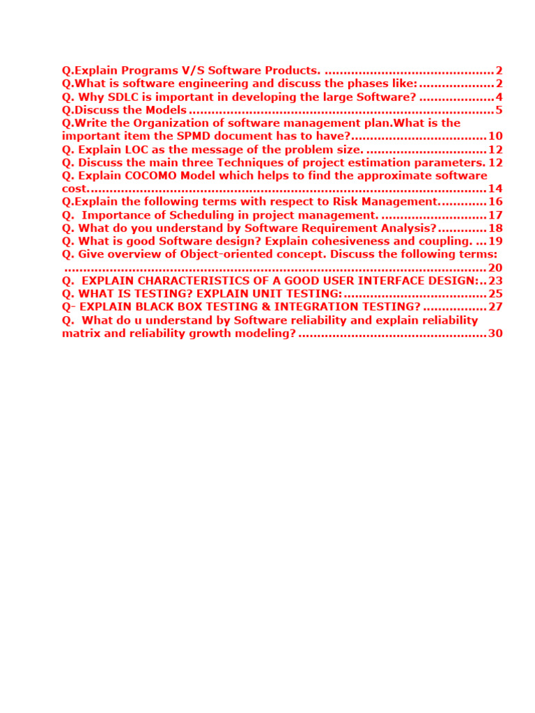 Software Engineering Overview | PDF | Inheritance (Object Oriented