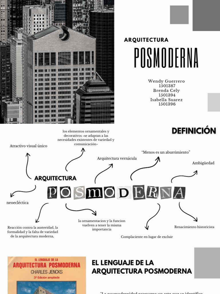 Arquitectura Posmoderna Compressed 2 Pdf Diseño Estilos