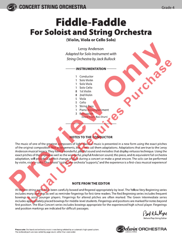 Fiddle Faddle乐队版 PDF