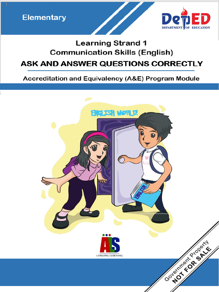 3FINAL - LS1ENG - ASK AND ANSWER QUESTIONS NCR QC | PDF | Question | Verb