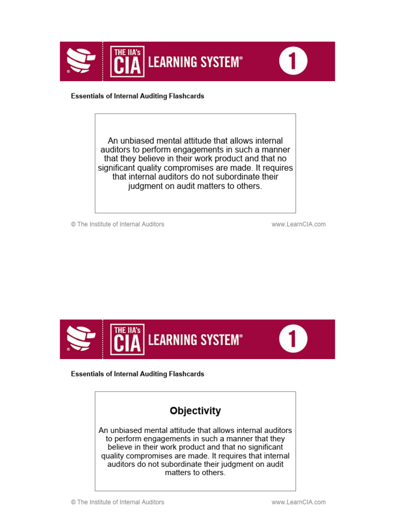 Essentials of internal auditing flashcards pdf internal audit audit
