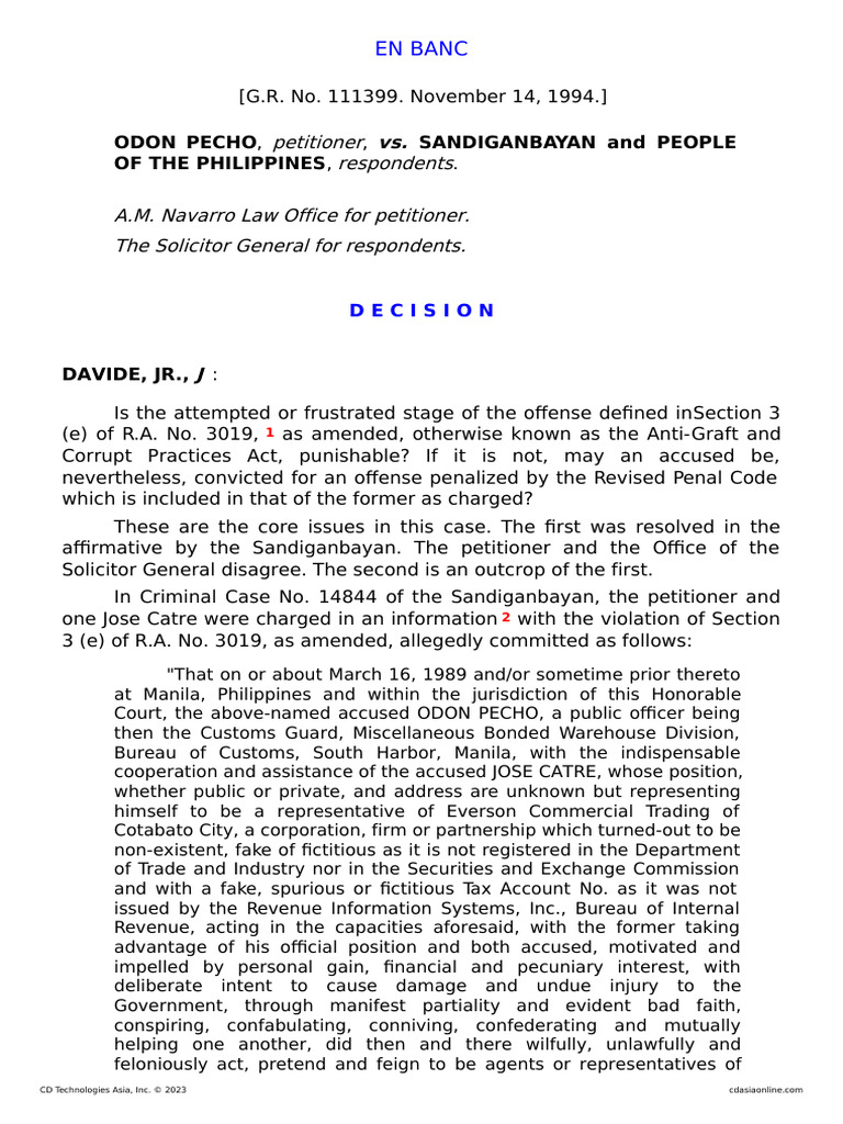 Pecho v sandiganbayan pdf forgery fraud