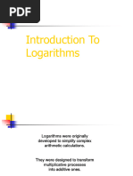 Basics of Logarithms