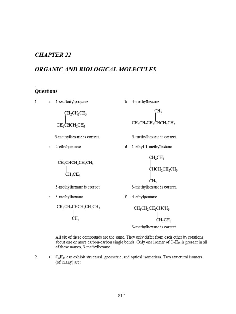 Isomers and Reactions in Organic Chemistry | PDF | Isomer | Amide