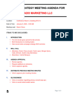 Sample Strategy Meeting Agenda Template