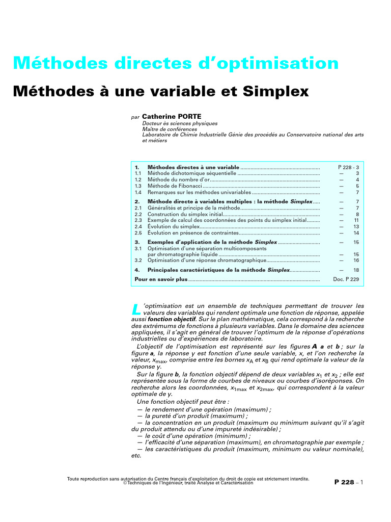 Méthodes Directes d'Optimisation | PDF | Optimisation mathématique ...