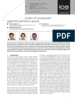 Flexural Properties of Composite Gypsum Partition Panel