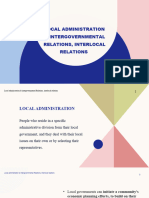Local Administration & Intergovernmental Relations, Interlocal Relations