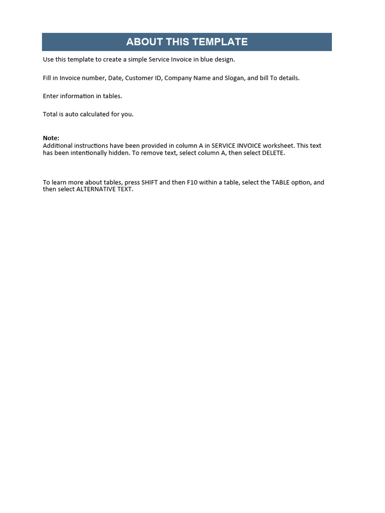 Service Invoice Simple Design | PDF | Computing | Computer Science