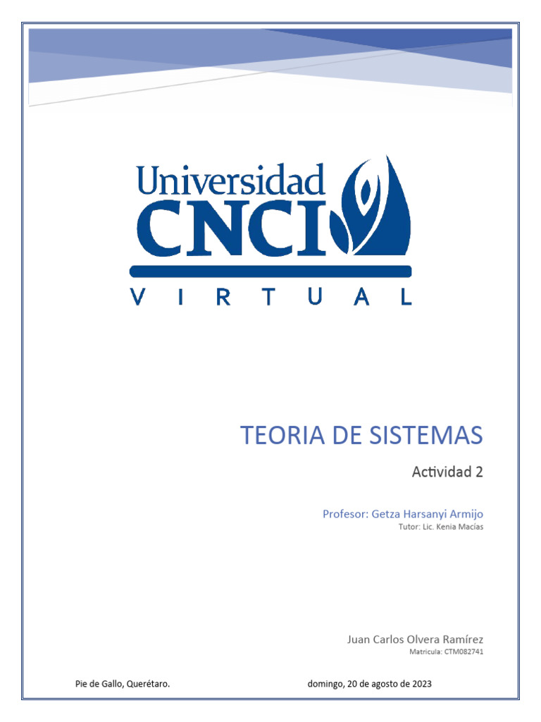 Actividad 2 Teoria De Sitemas Pdf Teoría De Sistemas Holismo