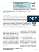 A Review On The Organization Model of Second Language Mental Lexicon Based On Word Association Test
