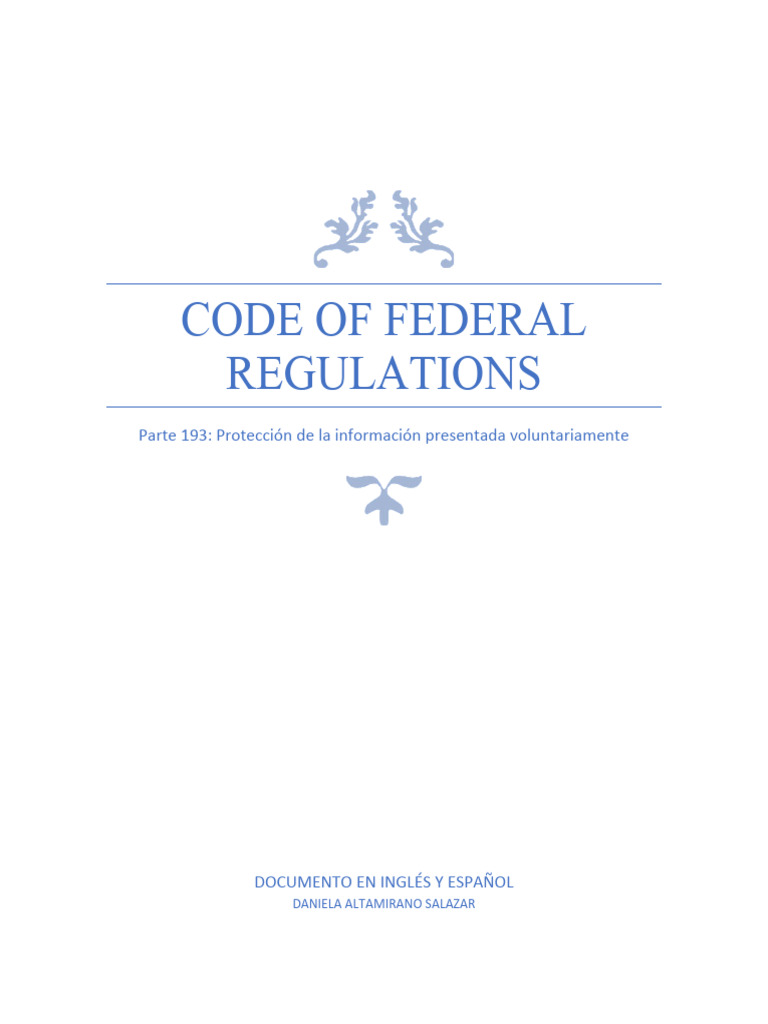Code of Federal Regulations | PDF | Freedom Of Information Act (United ...