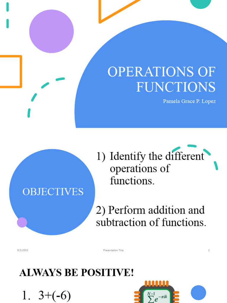 Operations of Functions | PDF | Mathematics | Arithmetic