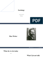 Sociology Weber 18.9.2023 - SV