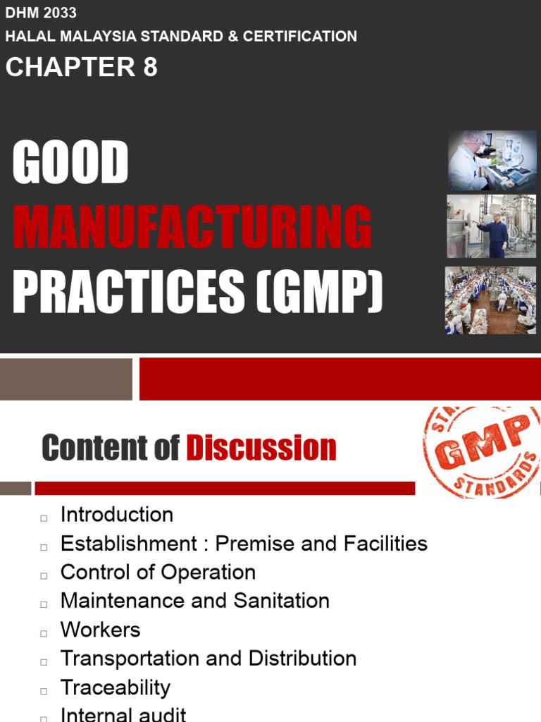 Chapter 3 GMP | PDF | Waste | Hygiene