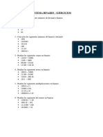 Sistema Binario Ejercicios PDF