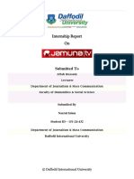 Internship Report On Jamuna Television