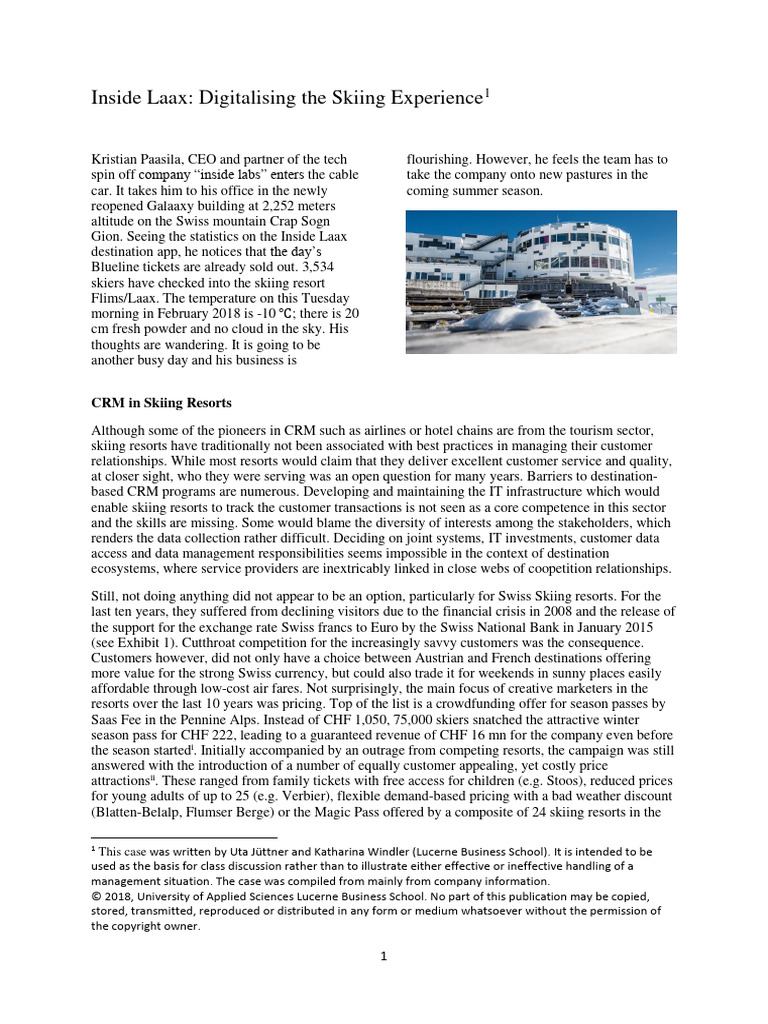 Case Study Inside Laax | PDF | Elevator | Web Application