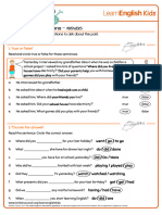 Grammar Practice Past Simple Questions Worksheet Answers