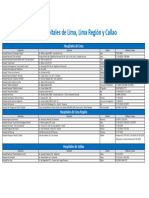 Hospitales de Lima Lima Region y Callao